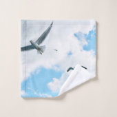 Flying Seagulls Badetuch Set (Waschlappen)