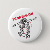 Flying Skater machen Halbair-Skateboarding Button (Vorderseite)