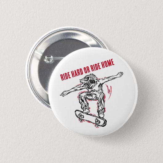 Flying Skater machen Halbair-Skateboarding Button (Vorne & Hinten)
