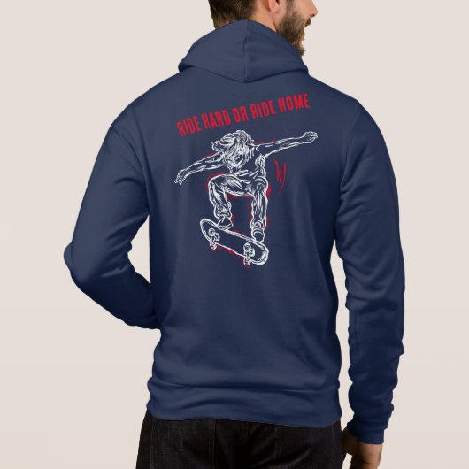 Flying Skater machen Halbair-Skateboarding Hoodie (Rückseite)