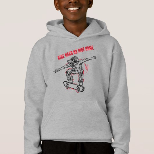 Flying Skater machen Halbair-Skateboarding Hoodie (Vorderseite)