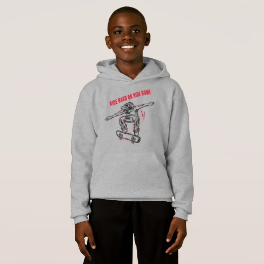 Flying Skater machen Halbair-Skateboarding Hoodie (Vorne ganz)
