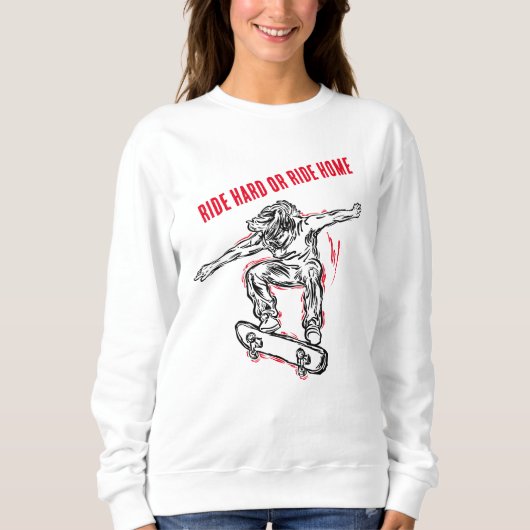 Flying Skater machen Halbair-Skateboarding Sweatshirt (Vorderseite)