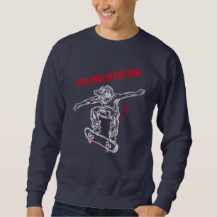 Flying Skater machen Halbair-Skateboarding Sweatshirt