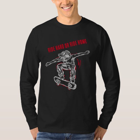 Flying Skater machen Halbair-Skateboarding T-Shirt (Vorderseite)