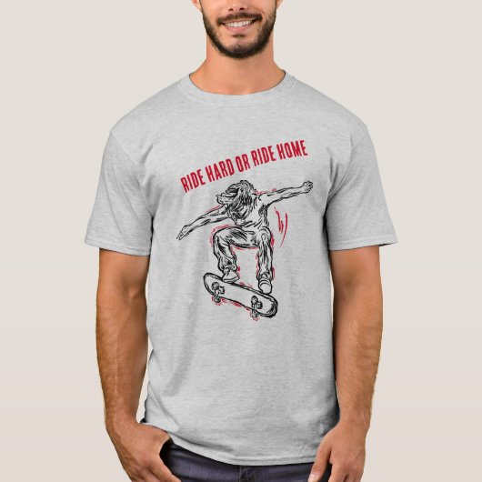 Flying Skater machen Halbair-Skateboarding T-Shirt (Vorderseite)