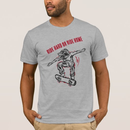 Flying Skater machen Halbair-Skateboarding T-Shirt (Vorderseite)