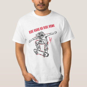 Flying Skater machen Halbair-Skateboarding T-Shirt