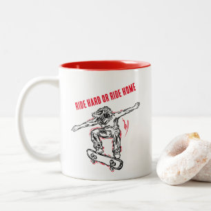 Flying Skater machen Halbair-Skateboarding Zweifarbige Tasse
