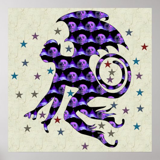 Flying Skull-Affe Poster (Vorne)