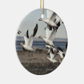 Flying Snow Gese Keramikornament (Rechts)