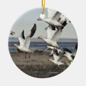Flying Snow Gese Keramikornament (Vorne)