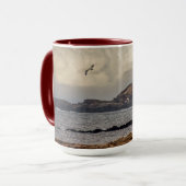 Flying Solo in Nubble Lighthouse Tasse (Vorderseite Links)