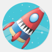 Flying Spaceship Stickers (Vorderseite)