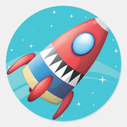 Flying Spaceship Stickers (Vorderseite)