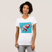 Flying Spaceship Womens T - Shirt (Vorne ganz)