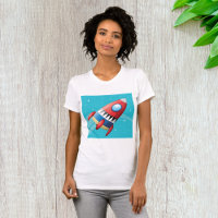 Flying Spaceship Womens T - Shirt