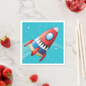 Flying Spaceshiship Paper Napkins Serviette (Beispiel)