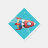 Flying Spaceshiship Paper Napkins Serviette (Ecke)