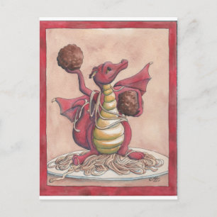 Flying Spaghetti Dragon Postkarte