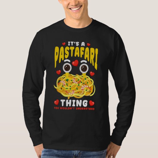 Flying Spaghetti Monster FSM It's A Pastafari Thin T-Shirt (Vorderseite)