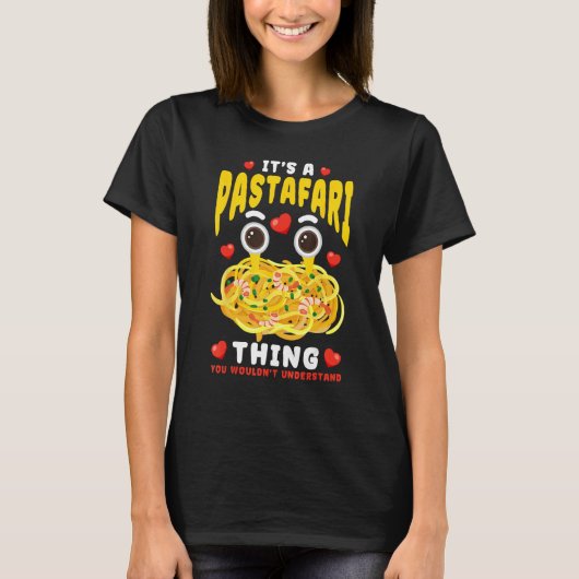 Flying Spaghetti Monster FSM It's A Pastafari Thin T-Shirt (Vorderseite)