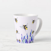 Flying Spring Bees Latte Tasse (Rechte Ecke)
