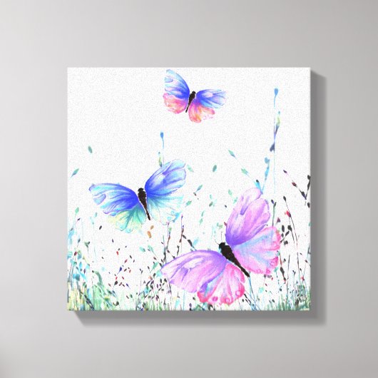 Flying Spring Butterflies Canvas Print Leinwanddruck (Vorderseite)