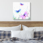 Flying Spring Butterflies Canvas Print Leinwanddruck (Insitu (Schlafzimmer))