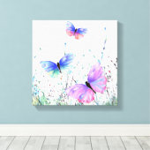 Flying Spring Butterflies Canvas Print Leinwanddruck (Insitu (Holzboden))