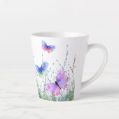 Flying Spring Butterflies Latte Tasse (Rechts)