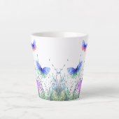Flying Spring Butterflies Latte Tasse (Vorderseite)