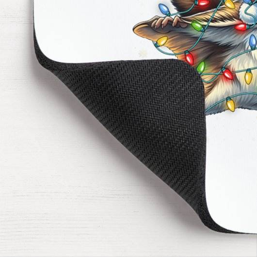 Flying Squirrel Christmas Lights Tee Merry Squirre Mousepad (Ecke)