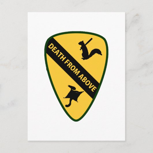 Flying Squirrel First Air Kavallerie Insignien Postkarte (Vorderseite)