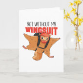 FLYING SQUIRREL FUNNY KARTE (Gelbe Blume)