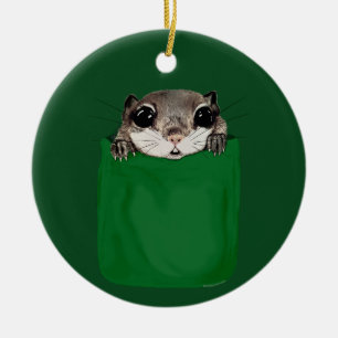 Flying Squirrel Pocket Keramik Ornament