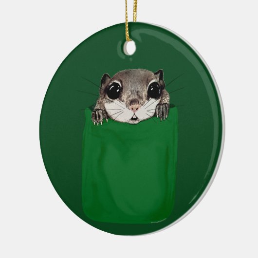 Flying Squirrel Pocket Keramik Ornament (Links)