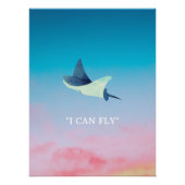 Flying Stingray Acrylic Print Poster (Vorderseite)