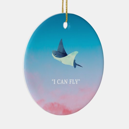 Flying Stingray Keramik Ornament (Rechts)