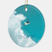 Flying Stingray Keramik Ornament (Links)