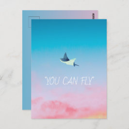 Flying Stingray und Ermutigung werden gut Postkarte