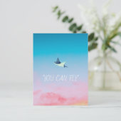 Flying Stingray und Ermutigung werden gut Postkarte (Stehend Vorderseite)