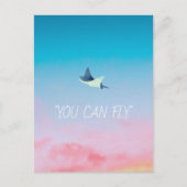Flying Stingray und Ermutigung werden gut Postkarte (Vorderseite)