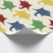 Flying Sugar Gliders Primärfarben Gemustert Geschenkpapier (Ecke)