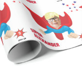 Flying Superhero Boy Justice Hero Birthday Gift Geschenkpapier (Rolleneckpunkt)