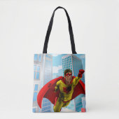 Flying Superhero Comic Style Red and Yellow Held Tasche (Vorderseite)
