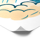 Flying Superhero Pig Poster (Ecke)