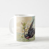 Flying swallow with flower twig kaffeetasse (Vorderseite Links)