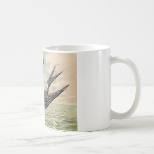 Flying swallow with flower twig kaffeetasse (Rechts)