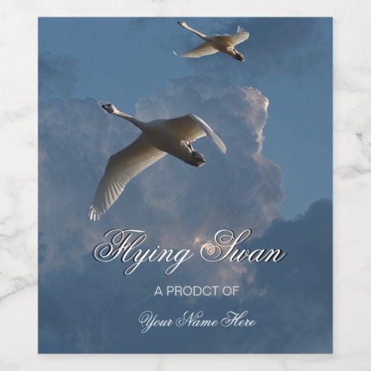 FLYING SWAN WEINETIKETT (Einzelnes Label)